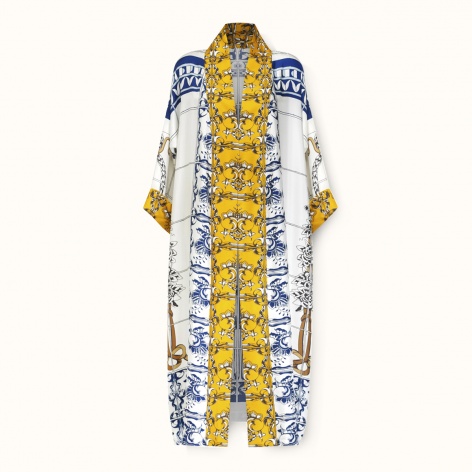 Kimono "TILES" silk by Kokosha - Kimono