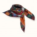 Scarf "LOKAI" silk 65x65 on the orange background
