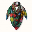Scarf "Lokai" silk 90x90 on the green background