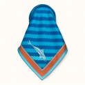 Scarf "MINOAN AQUARIUM" silk 65x65 on a blue background by Kokosha - Scarves