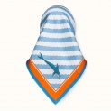 Scarf "MINOAN AQUARIUM" silk 65x65 on a light blue background by Kokosha - Scarves