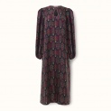 Dress "FLORAL" silk on a black background