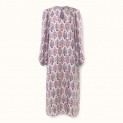 Dress "FLORAL" silk on a grey background by Kokosha - Dresses