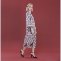 Dress "FLORAL" silk on a grey background by Kokosha - Dresses