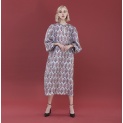 Dress "FLORAL" silk on a grey background by Kokosha - Dresses