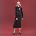 Dress "FLORAL" silk on a black background
