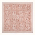 Shawl "MUSICIANS" wool 135x135 on an orange background by Kokosha - Shawls