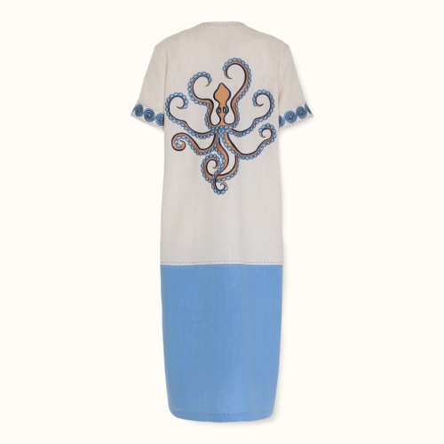 Dress "MINOAN AQUARIUM" linen by Kokosha - Dresses