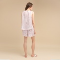 Pajamas with shorts "MUSICIANS" pink cotton-silk by Kokosha - Pajamas