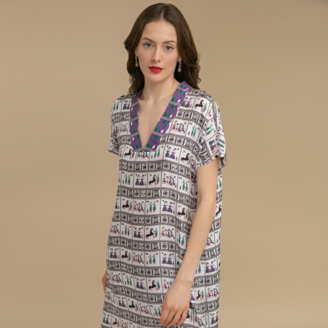 Dress-tunic "DISTAFF" silk by Kokosha - Dresses