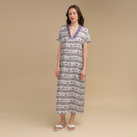 Dress-tunic "DISTAFF" silk by Kokosha - Dresses