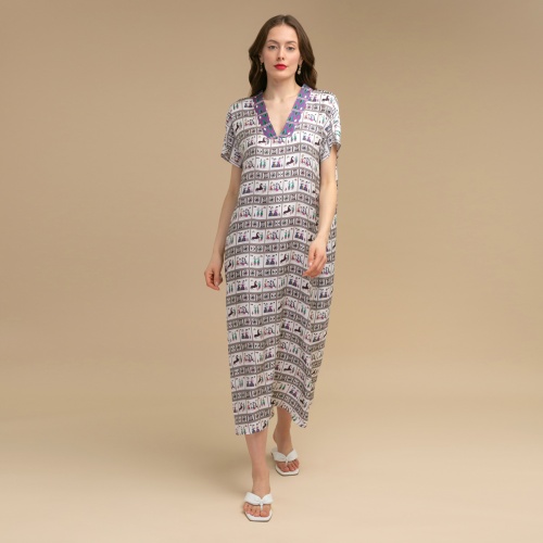 Dress-tunic "DISTAFF" silk by Kokosha - Dresses