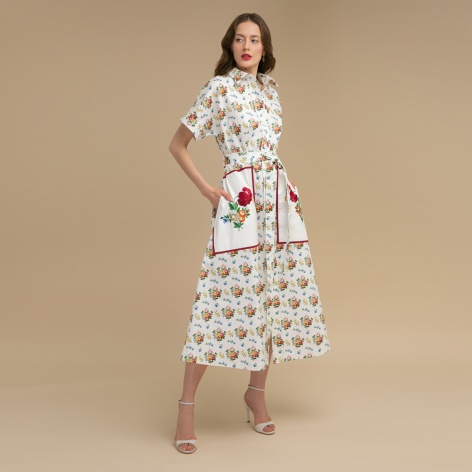 Dress "WITH BOUQUETS" cotton by Kokosha - Dresses