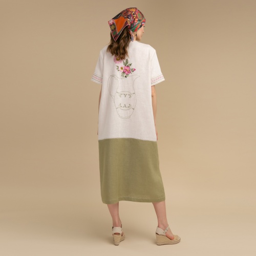 Dress "WITH A BOUQUET" linen by Kokosha - Dresses