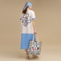 Dress "MINOAN AQUARIUM" linen by Kokosha - Dresses