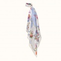 Scarf "PORCELAIN" silk 90x90 on a blue background by Kokosha - Scarves