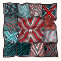Scarf "Nereditsa red" silk-twill 90x90