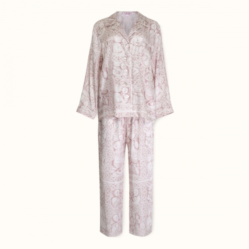 Pajamas "MUSICIANS" pink cotton-silk by Kokosha - Pajamas