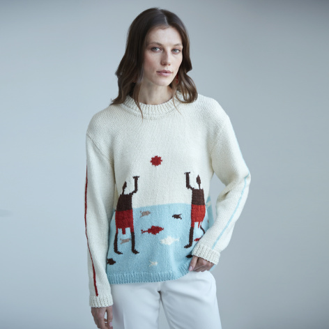 Sweater "Water Polo" wool by Kokosha - Cardigans