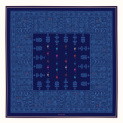 Shawl "DESERT FLOWERS" wool 135x135 on a blue background by Kokosha - Shawls