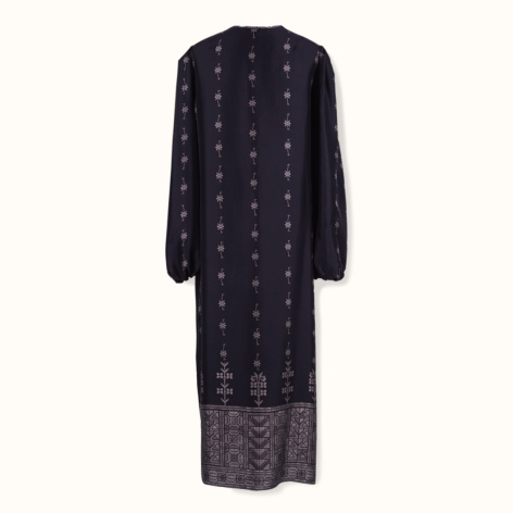 Dress "DESERT FLOWERS" silk on a dark background by Kokosha - Dresses