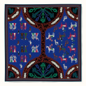 Shawl "KAITAG" wool 135х135 on blue background by Kokosha - Shawls