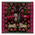 Shawl "WEDDING" wool 135x135 on a dark background by Kokosha - Shawls
