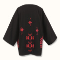 Jacket "DESERT FLOWERS" wool with red embroidery by Kokosha - Cardigans