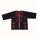 Jacket "DESERT FLOWERS" wool with red embroidery by Kokosha - Cardigans