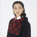 Jacket "DESERT FLOWERS" wool with red embroidery by Kokosha - Cardigans