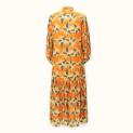 Dress "IKOKU" cotton-silk on an orange background by Kokosha - Dresses