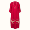Dress "COLCHIS" linen on red background by Kokosha buy online