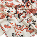 Shawl "EMBROIDERESSES IN RED" wool 135x135 by Kokosha buy online