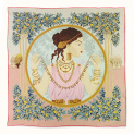 Scarf "COLCHIS" silk 90x90 on a pink background by Kokosha buy online