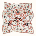 Shawl "EMBROIDERESSES IN RED" wool 135x135 by Kokosha buy online