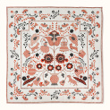 Shawl "EMBROIDERESSES IN RED" wool 135x135 by Kokosha buy online