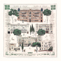 Scarf "MY BEAUTIFUL CITY" silk 65x65 by Kokosha buy online