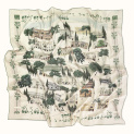 Shawl "MY BEAUTIFUL CITY" wool 135x135 by Kokosha buy online