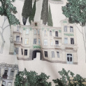 Shawl "MY BEAUTIFUL CITY" wool 135x135 by Kokosha buy online