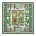 Scarf "SUMMER GARDEN" silk 90x90