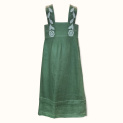 Sundress "ART-NOUVEAU" linen on a green background by Kokosha buy o...