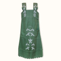 Sundress "ART-NOUVEAU" linen on a green background by Kokosha buy o...