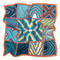 Scarf "NEREDITSA BLUE" silk 75х75
