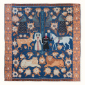 Shawl "WEDDING" cashmere 135x135 on a blue background
