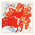 Scarf "RED HORSE" silk 65х65 by Kokosha buy online