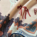 Shawl "KAITAG" cashmere 135х135 on a pink background by Kokosha buy...