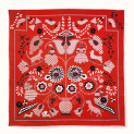 Scarf "EMBROIDERESSES" silk 65x65 on the red background by Kokosha ...