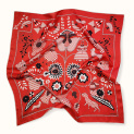 Scarf "EMBROIDERESSES" silk 65x65 on the red background by Kokosha ...
