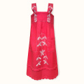 Sundress "ART-NOUVEAU" linen on the red background by Kokosha buy o...