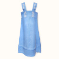 Sundress "ART-NOUVEAU" linen on the blue background by Kokosha buy ...